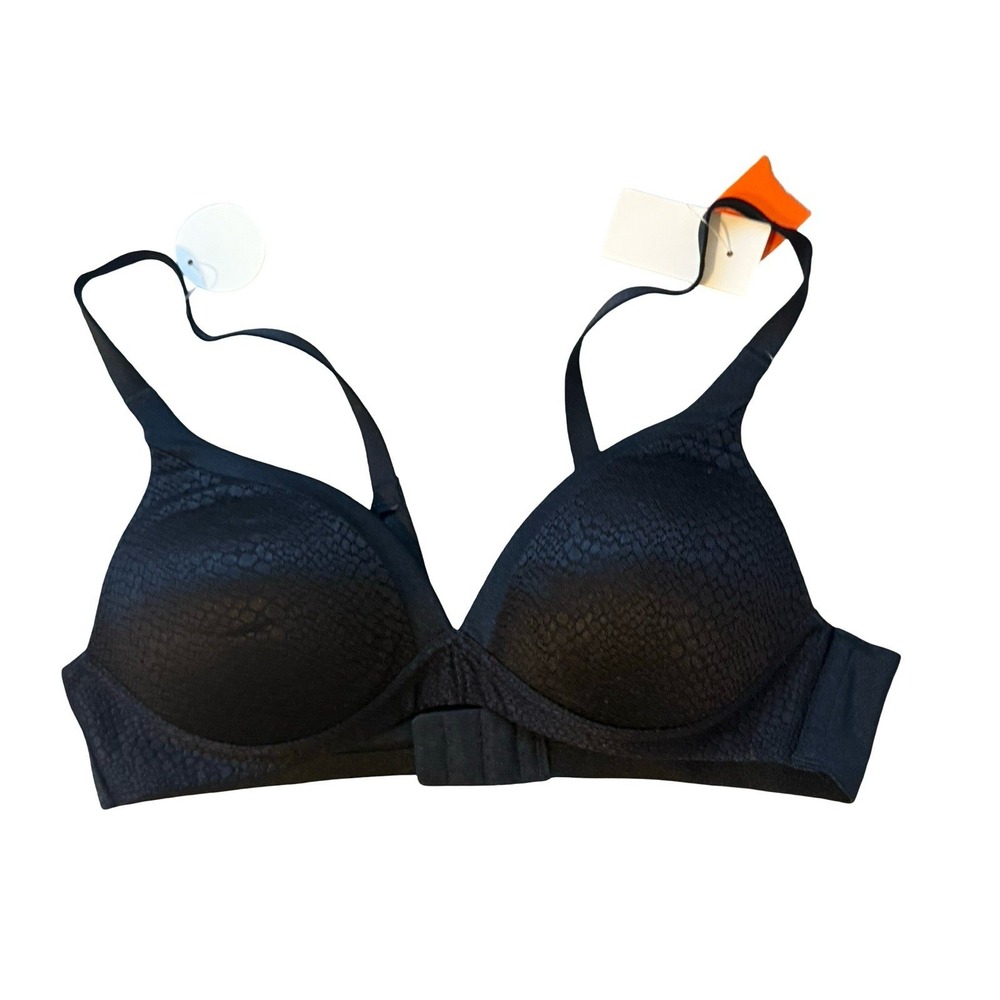 Warners Bra 34A Wirefree 03175 Blissful Benefits Lift Back Smoothing Black‎